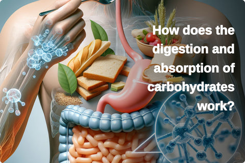 How does the digestion and absorption of carbohydrates work?