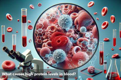 What causes high protein levels in blood?