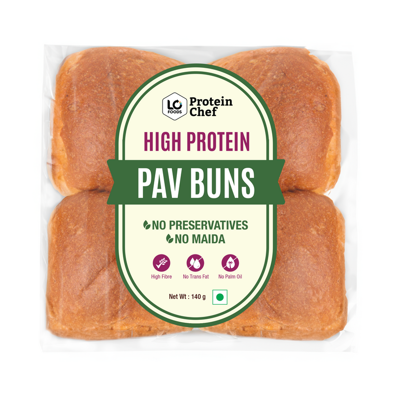 Protein Chef High Protein Pav Bun (Zero Maida, Multigrain) Protein Chef High Protein Pav Bun (Zero Maida, Multigrain)