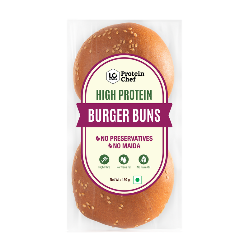 Protein Chef High Protein Burger Bun (No Maida, Multigrain) Protein Chef High Protein Burger Bun (No Maida, Multigrain)