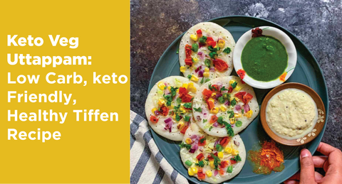 KETO VEG UTTAPAM- Low Carb, keto Friendly, Healthy Tiffen Recipe