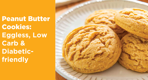 PEANUT BUTTER COOKIES- Eggless, Low Carb & Diabetic-friendly