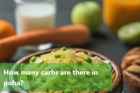 How many carbs are there in poha?