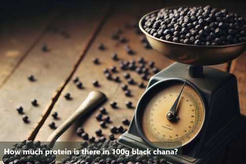 How much protein is there in 100g black chana?