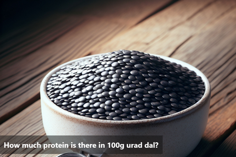 How much protein is there in 100g urad dal?