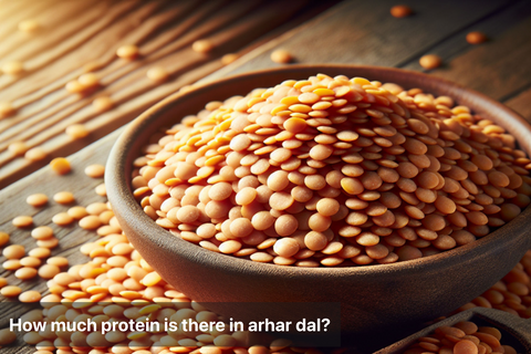 How much protein is there in arhar dal?