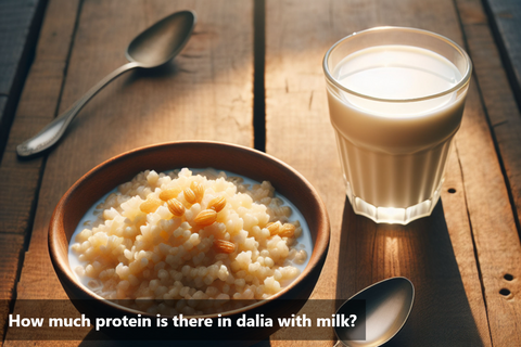 How much protein is there in dalia with milk?