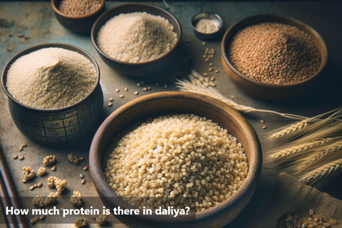 How much protein is there in daliya?