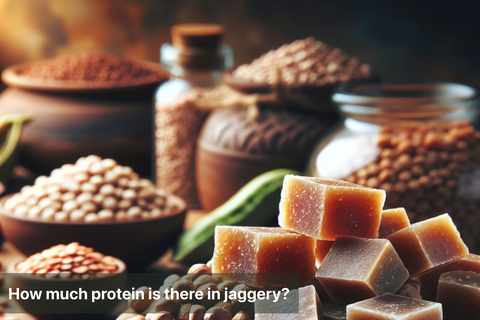 How much protein is there in jaggery?