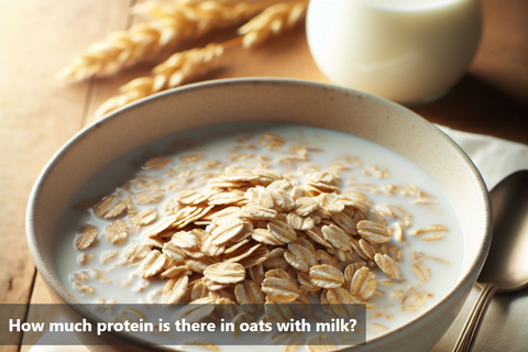 How much protein is there in oats with milk?