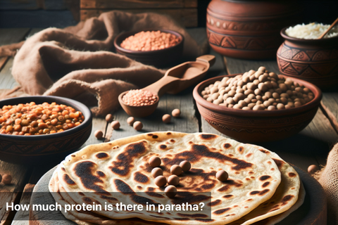 How much protein is there in paratha?