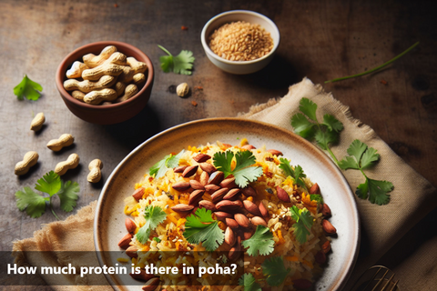 How much protein is there in poha?