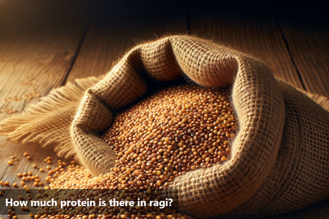 How much protein is there in ragi?