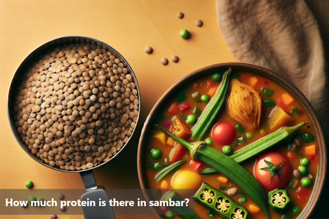 How much protein is there in sambar?