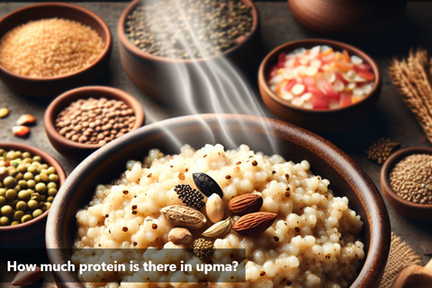 How much protein is there in upma?