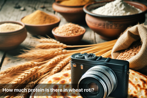 How much protein is there in wheat roti?