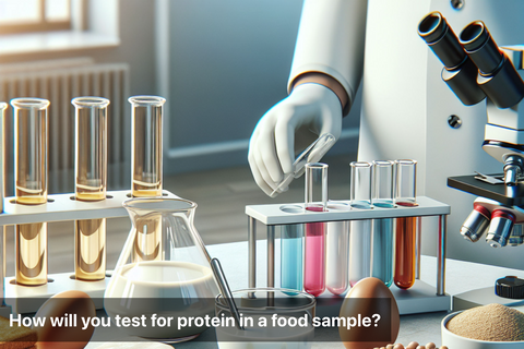 How will you test for protein in a food sample?