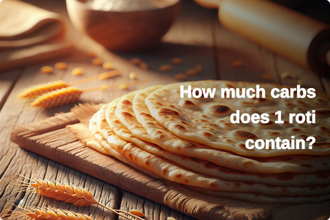 How much carbs does 1 roti contain?