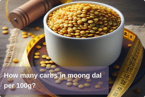 How many carbs in moong dal per 100g?