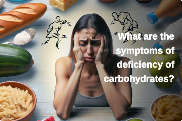What are the symptoms of deficiency of carbohydrates?