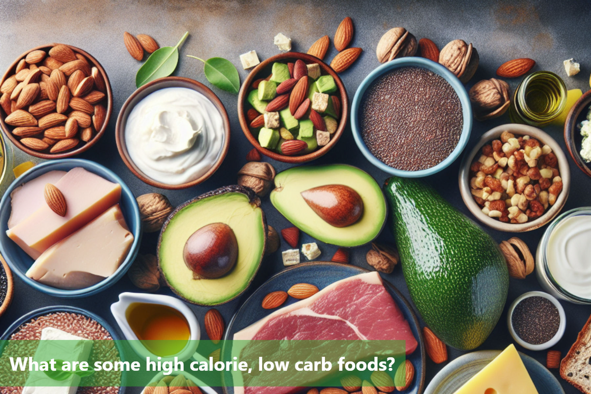 What are some high-calorie, low-carb foods?