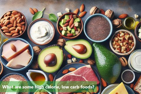 What are some high-calorie, low-carb foods?