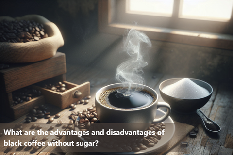 What are the advantages and disadvantages of black coffee without sugar?