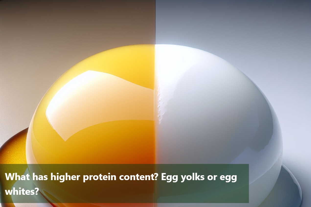 What has higher protein content? Egg yolks or egg whites?