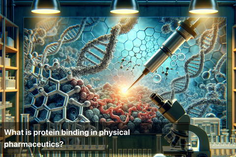 What is protein binding in physical pharmaceutics?