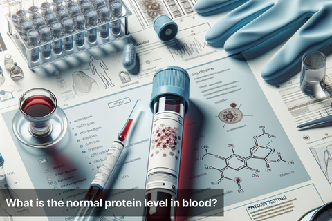 What is the normal protein level in blood?