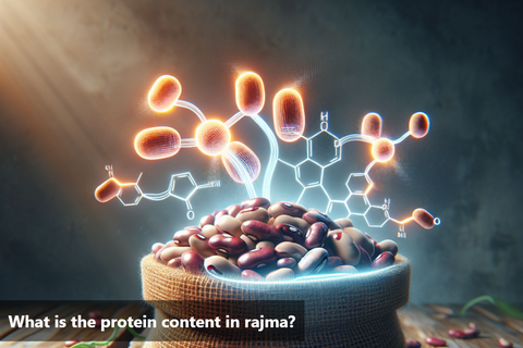 What is the protein content in rajma?