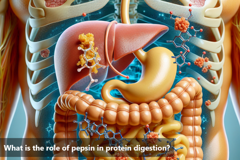 What is the role of pepsin in protein digestion?