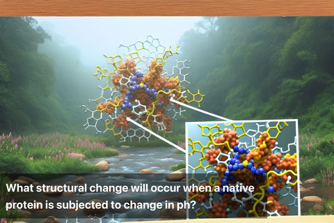 What structural change will occur when a native protein is subjected to change in ph?