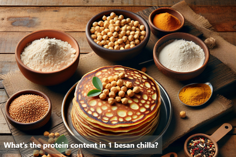 What's the protein content in 1 besan chilla?