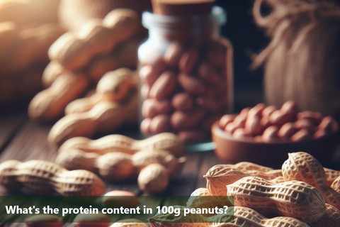 What's the protein content in 100g peanuts?