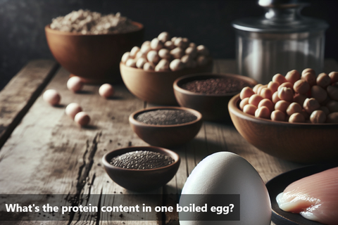 What's the protein content in one boiled egg?