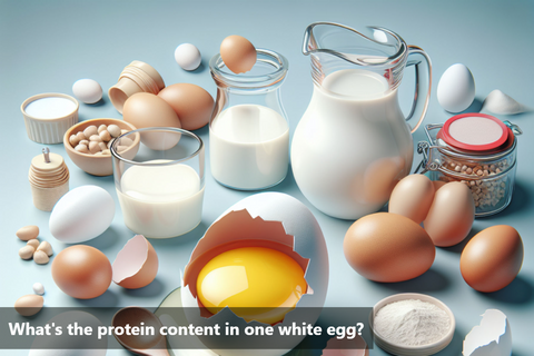 What's the protein content in one white egg?