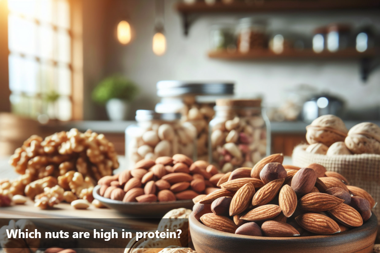 Which nuts are high in protein?