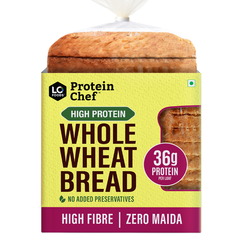 Protein Chef 36g Protein Whole Wheat Bread (No Maida)