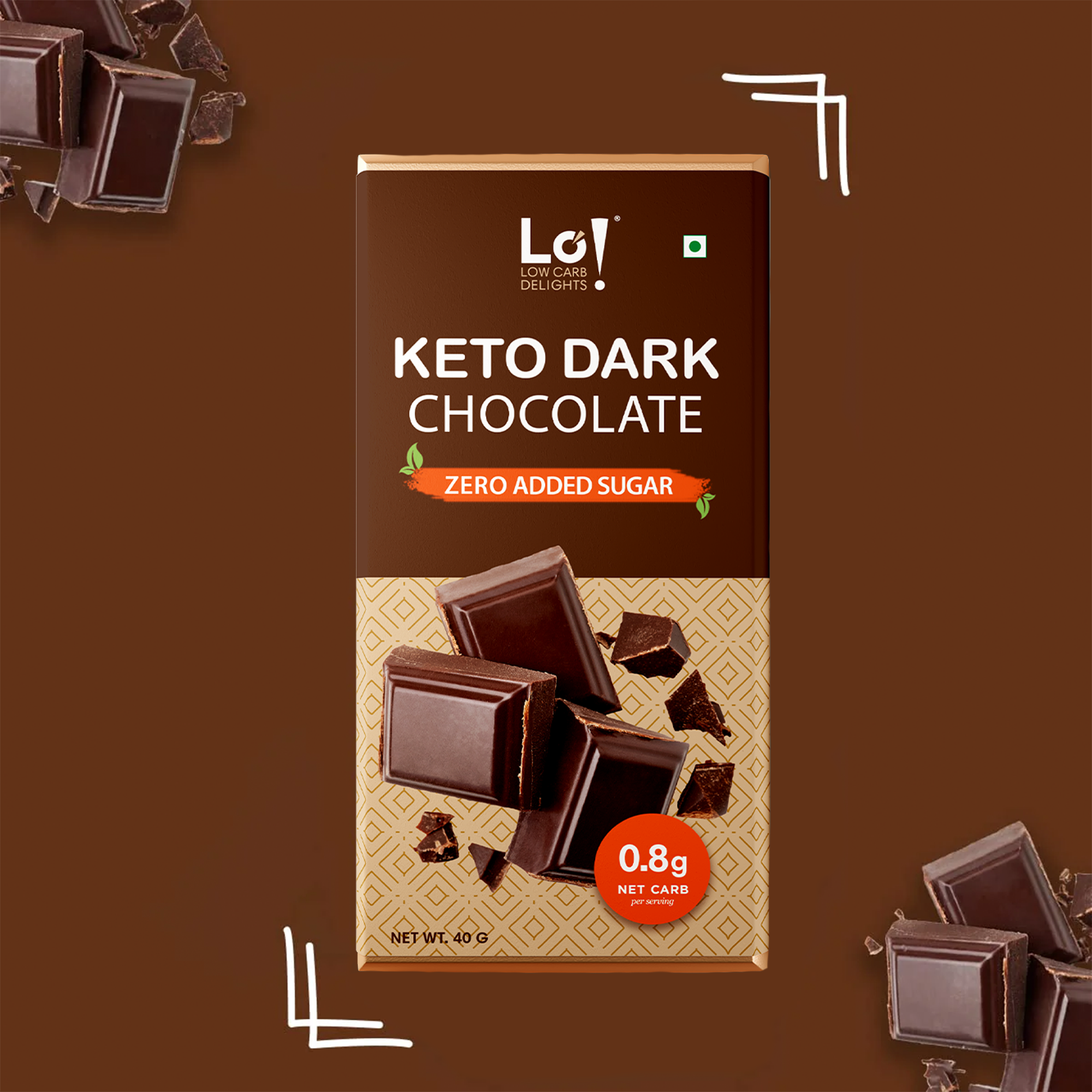Buy Keto Dark Chocolate for Diet in India Only 1g Net Carbs