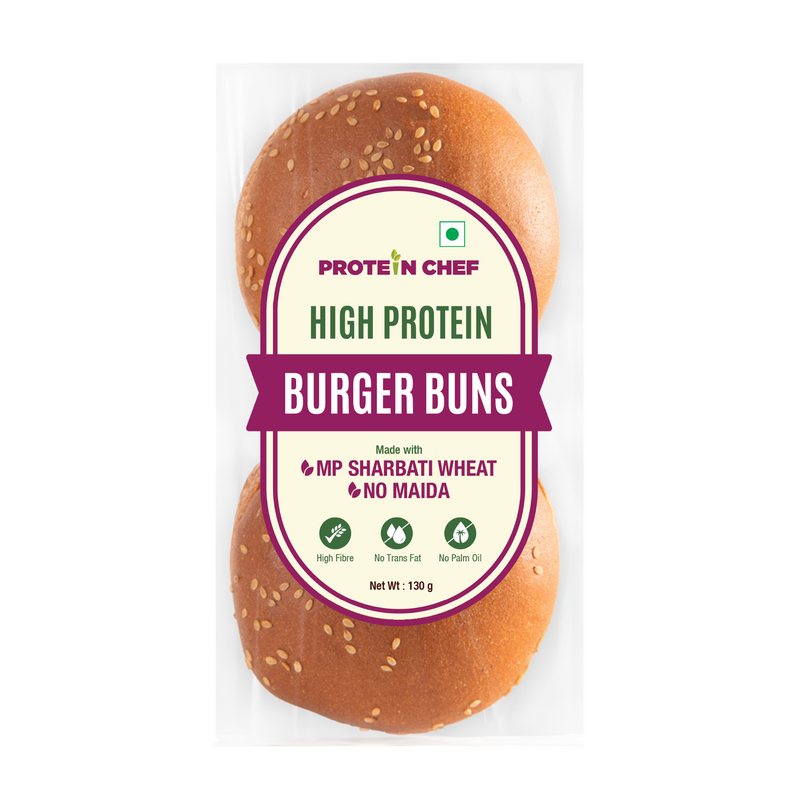 Protein Chef High Protein Burger Bun (No Maida, Multigrain)