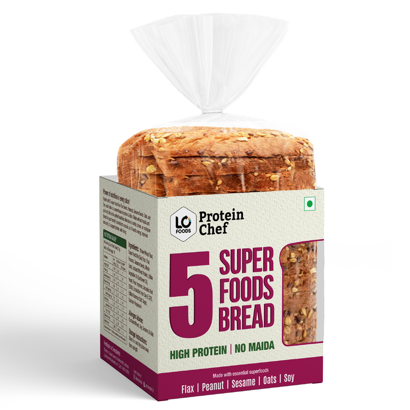 Protein Chef 5 Super Foods Multigrain Protein Brown Bread (Zero Maida)