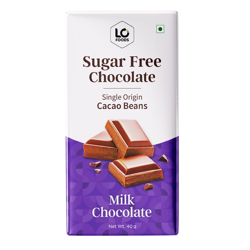 Lo! Foods Sugar Free Milk Chocolate Bar (Premium and Silky)